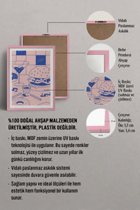 HOMEPACK Ahşap Çerçeveli Tablo Çerçeveli Poster Sanatsal Modern Duvar Dekoru TK-820
