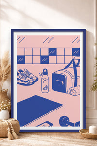 HOMEPACK Ahşap Çerçeveli Tablo Çerçeveli Poster Sanatsal Modern Duvar Dekoru TK-821