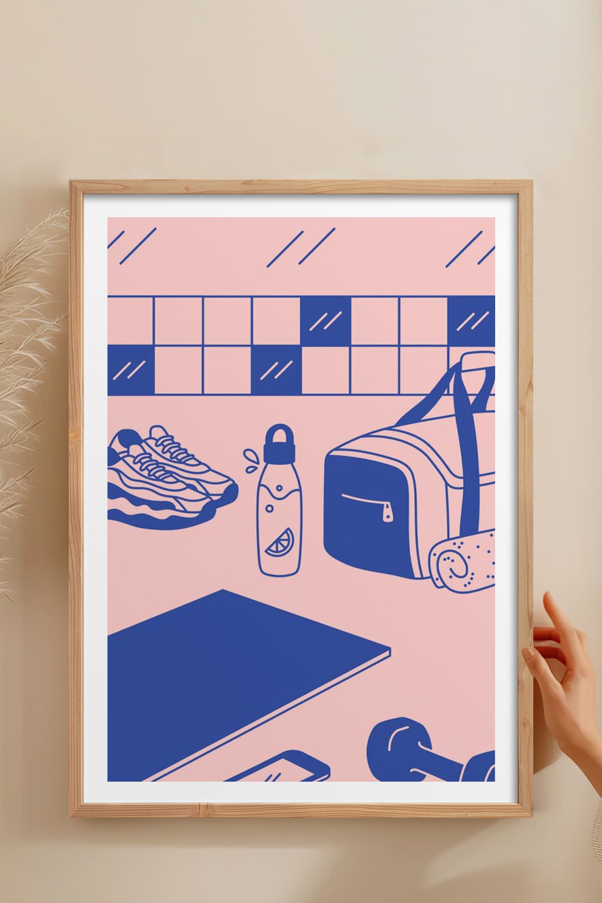 HOMEPACK Ahşap Çerçeveli Tablo Çerçeveli Poster Sanatsal Modern Duvar Dekoru TK-821