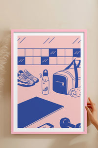 HOMEPACK Ahşap Çerçeveli Tablo Çerçeveli Poster Sanatsal Modern Duvar Dekoru TK-821