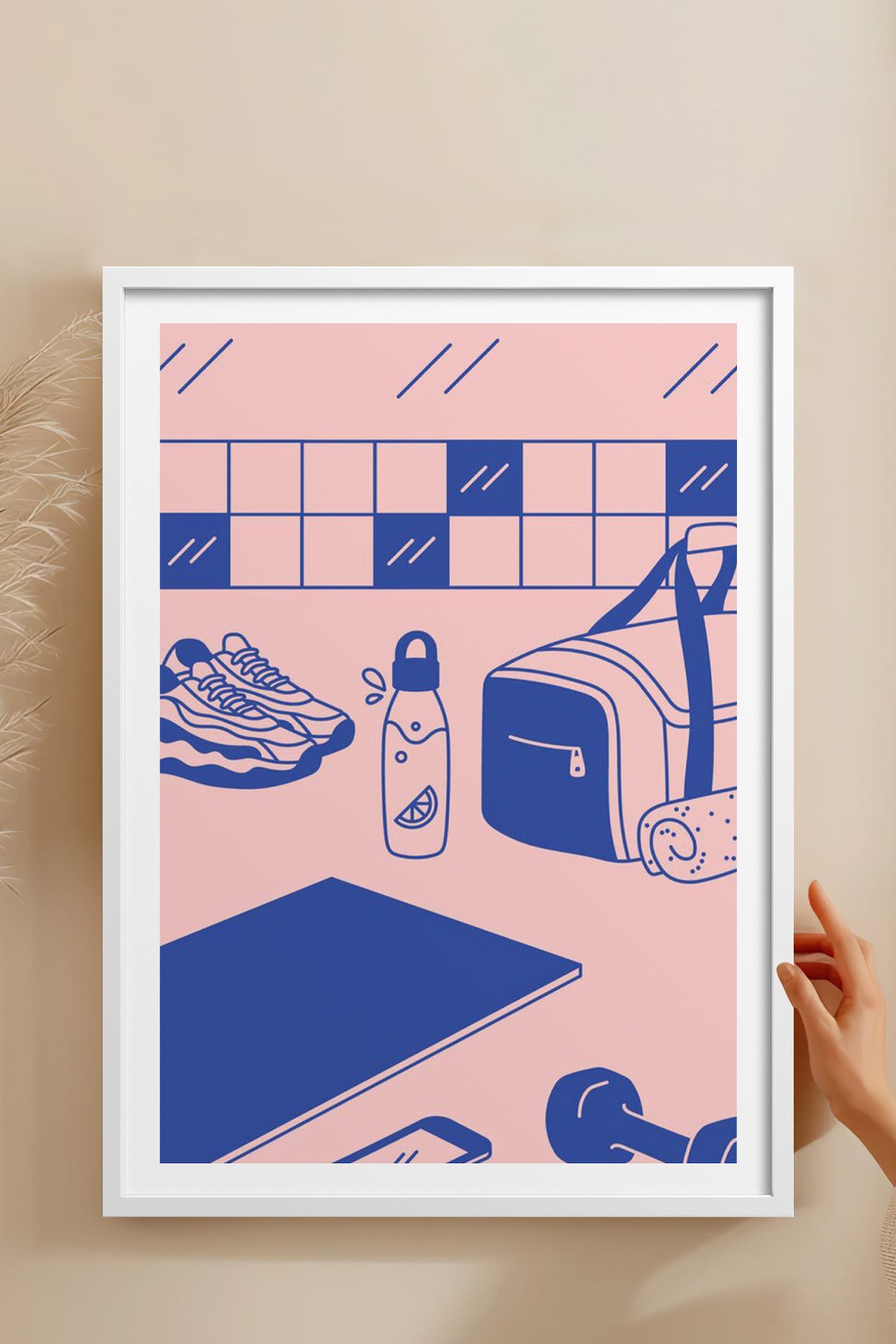 HOMEPACK Ahşap Çerçeveli Tablo Çerçeveli Poster Sanatsal Modern Duvar Dekoru TK-821