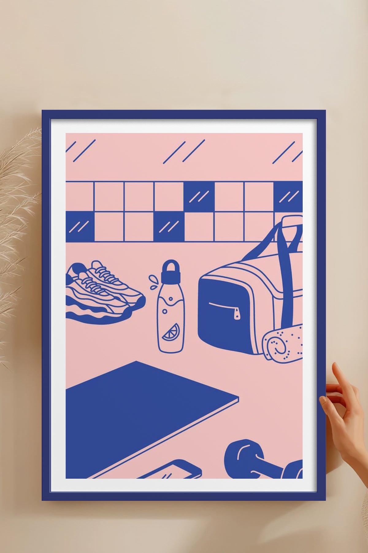 HOMEPACK Ahşap Çerçeveli Tablo Çerçeveli Poster Sanatsal Modern Duvar Dekoru TK-821