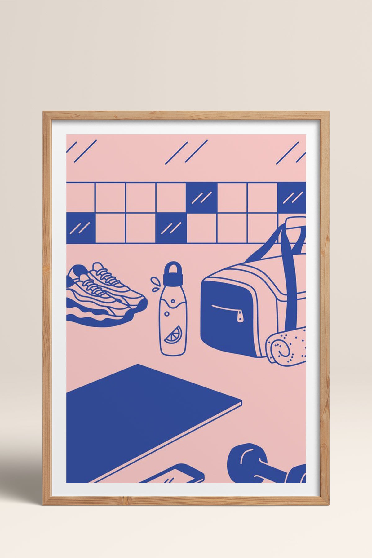 HOMEPACK Ahşap Çerçeveli Tablo Çerçeveli Poster Sanatsal Modern Duvar Dekoru TK-821