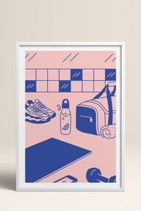 HOMEPACK Ahşap Çerçeveli Tablo Çerçeveli Poster Sanatsal Modern Duvar Dekoru TK-821