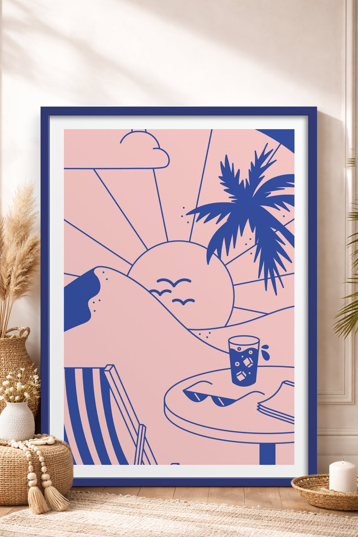HOMEPACK Ahşap Çerçeveli Tablo Çerçeveli Poster Sanatsal Modern Duvar Dekoru TK-823