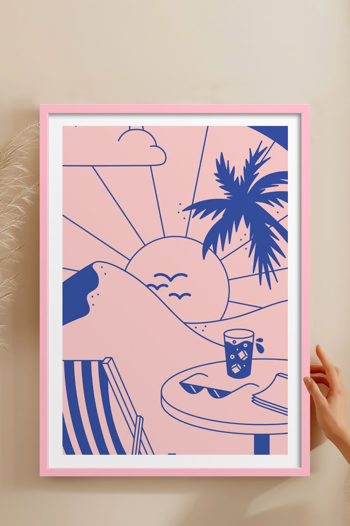 HOMEPACK Ahşap Çerçeveli Tablo Çerçeveli Poster Sanatsal Modern Duvar Dekoru TK-823