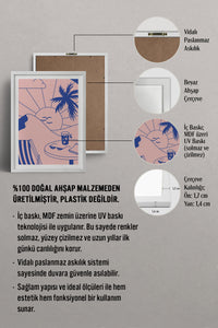 HOMEPACK Ahşap Çerçeveli Tablo Çerçeveli Poster Sanatsal Modern Duvar Dekoru TK-823