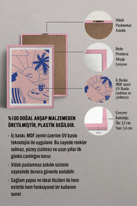 HOMEPACK Ahşap Çerçeveli Tablo Çerçeveli Poster Sanatsal Modern Duvar Dekoru TK-823
