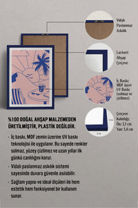 HOMEPACK Ahşap Çerçeveli Tablo Çerçeveli Poster Sanatsal Modern Duvar Dekoru TK-823