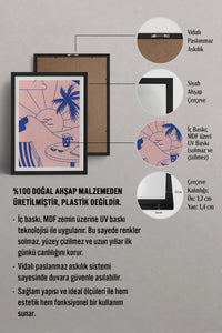 HOMEPACK Ahşap Çerçeveli Tablo Çerçeveli Poster Sanatsal Modern Duvar Dekoru TK-823