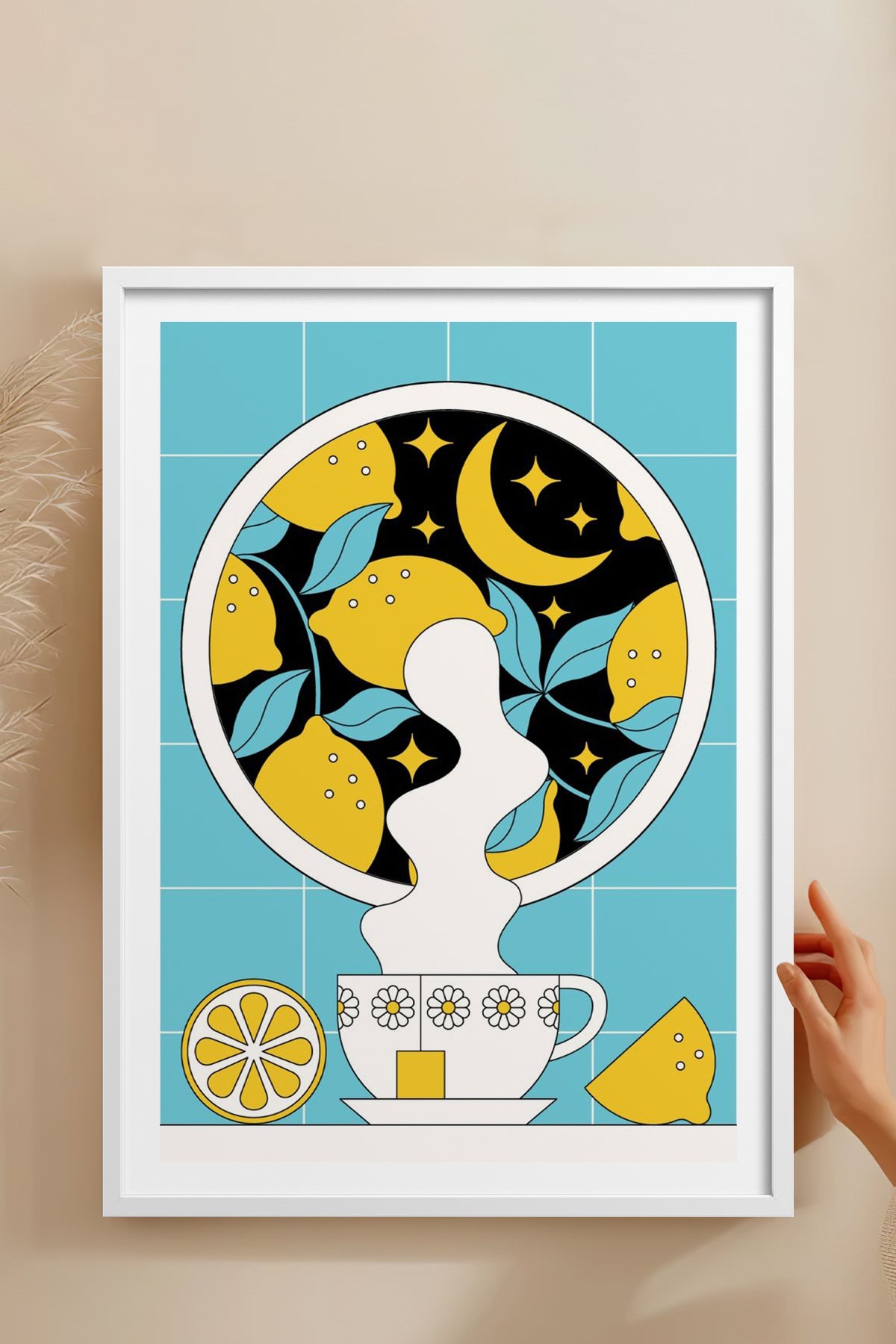 HOMEPACK Ahşap Çerçeveli Tablo Çerçeveli Poster Sanatsal Modern Duvar Dekoru TK-824