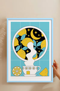 HOMEPACK Ahşap Çerçeveli Tablo Çerçeveli Poster Sanatsal Modern Duvar Dekoru TK-824
