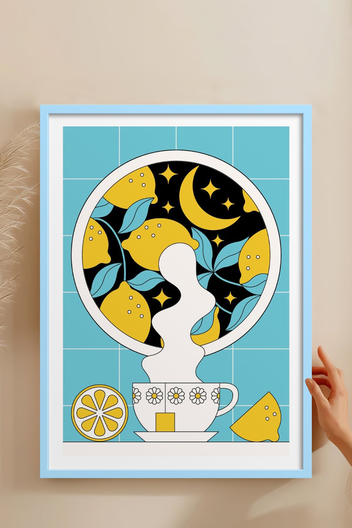 HOMEPACK Ahşap Çerçeveli Tablo Çerçeveli Poster Sanatsal Modern Duvar Dekoru TK-824