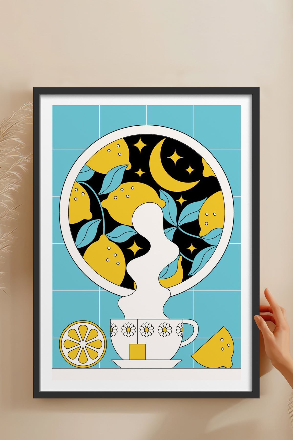HOMEPACK Ahşap Çerçeveli Tablo Çerçeveli Poster Sanatsal Modern Duvar Dekoru TK-824