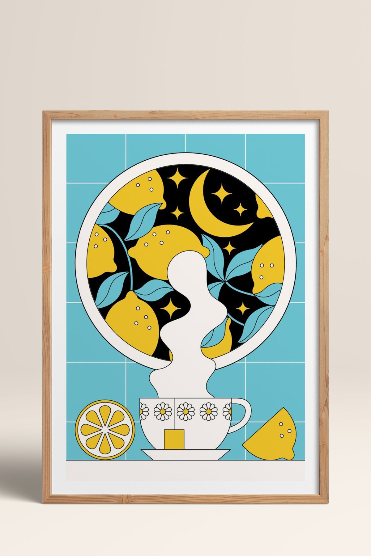 HOMEPACK Ahşap Çerçeveli Tablo Çerçeveli Poster Sanatsal Modern Duvar Dekoru TK-824