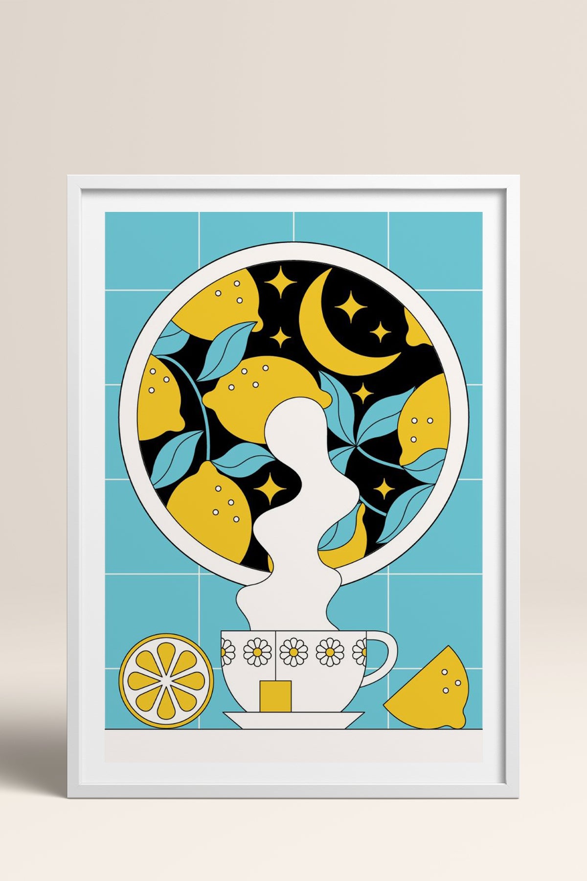 HOMEPACK Ahşap Çerçeveli Tablo Çerçeveli Poster Sanatsal Modern Duvar Dekoru TK-824