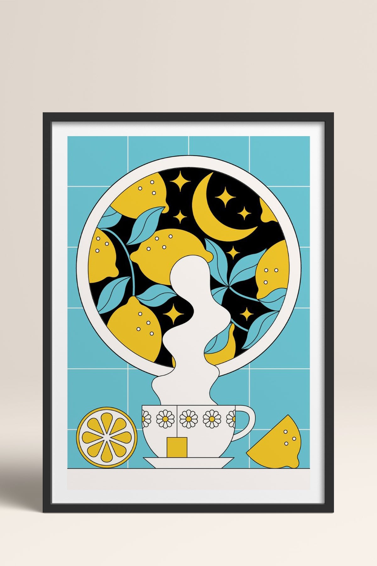 HOMEPACK Ahşap Çerçeveli Tablo Çerçeveli Poster Sanatsal Modern Duvar Dekoru TK-824
