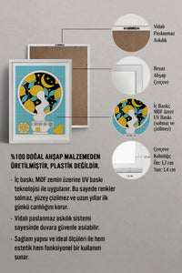 HOMEPACK Ahşap Çerçeveli Tablo Çerçeveli Poster Sanatsal Modern Duvar Dekoru TK-824