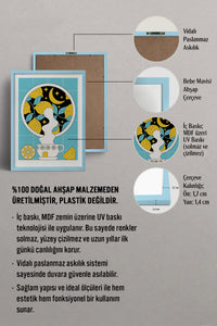 HOMEPACK Ahşap Çerçeveli Tablo Çerçeveli Poster Sanatsal Modern Duvar Dekoru TK-824