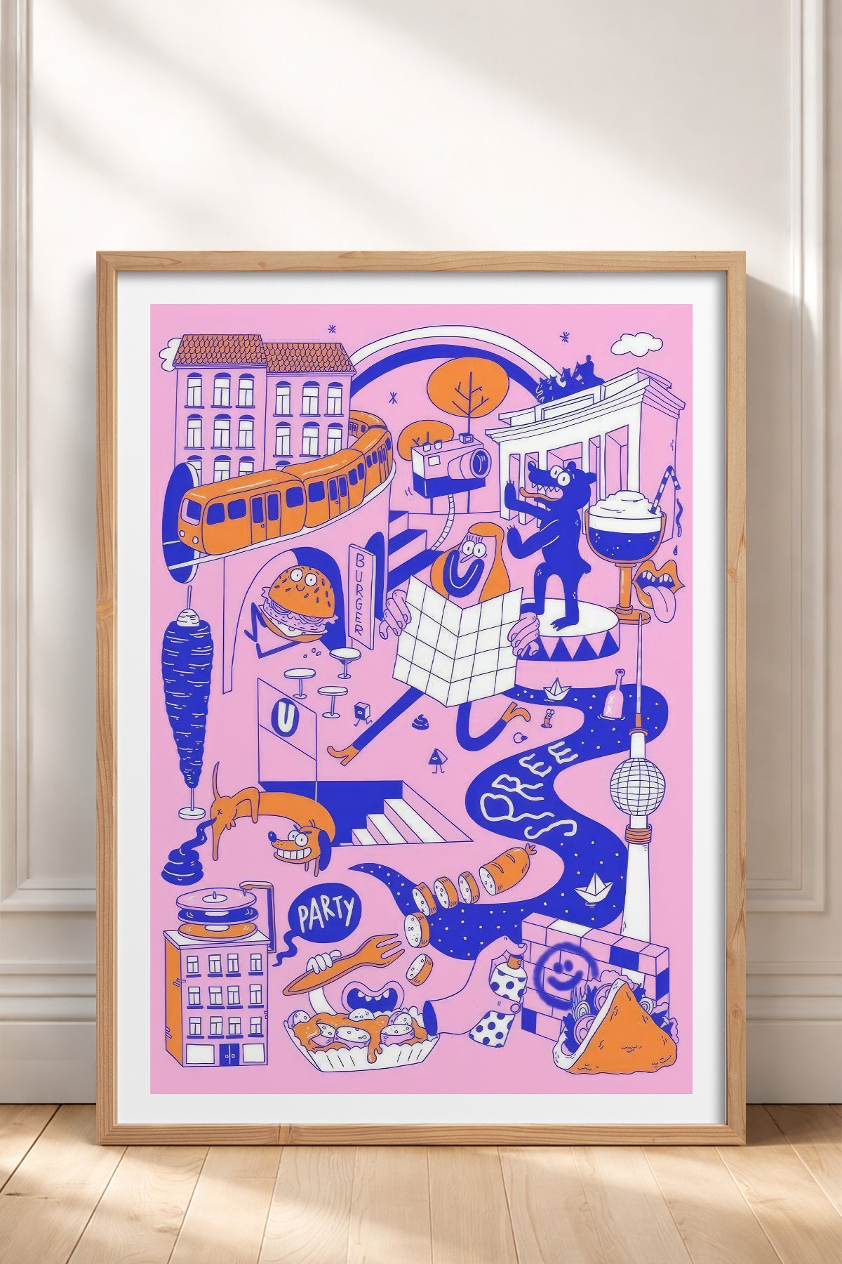 HOMEPACK Ahşap Çerçeveli Tablo Çerçeveli Poster Sanatsal Modern Duvar Dekoru TK-825