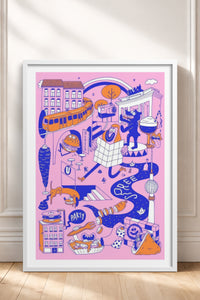 HOMEPACK Ahşap Çerçeveli Tablo Çerçeveli Poster Sanatsal Modern Duvar Dekoru TK-825