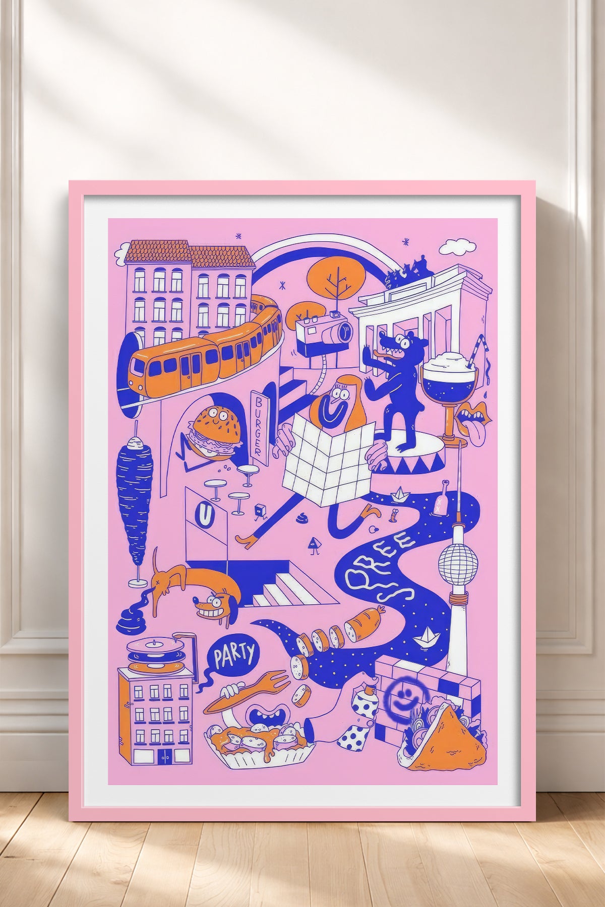 HOMEPACK Ahşap Çerçeveli Tablo Çerçeveli Poster Sanatsal Modern Duvar Dekoru TK-825