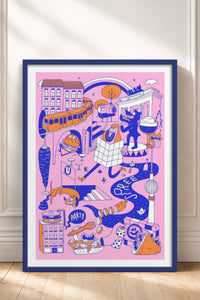 HOMEPACK Ahşap Çerçeveli Tablo Çerçeveli Poster Sanatsal Modern Duvar Dekoru TK-825