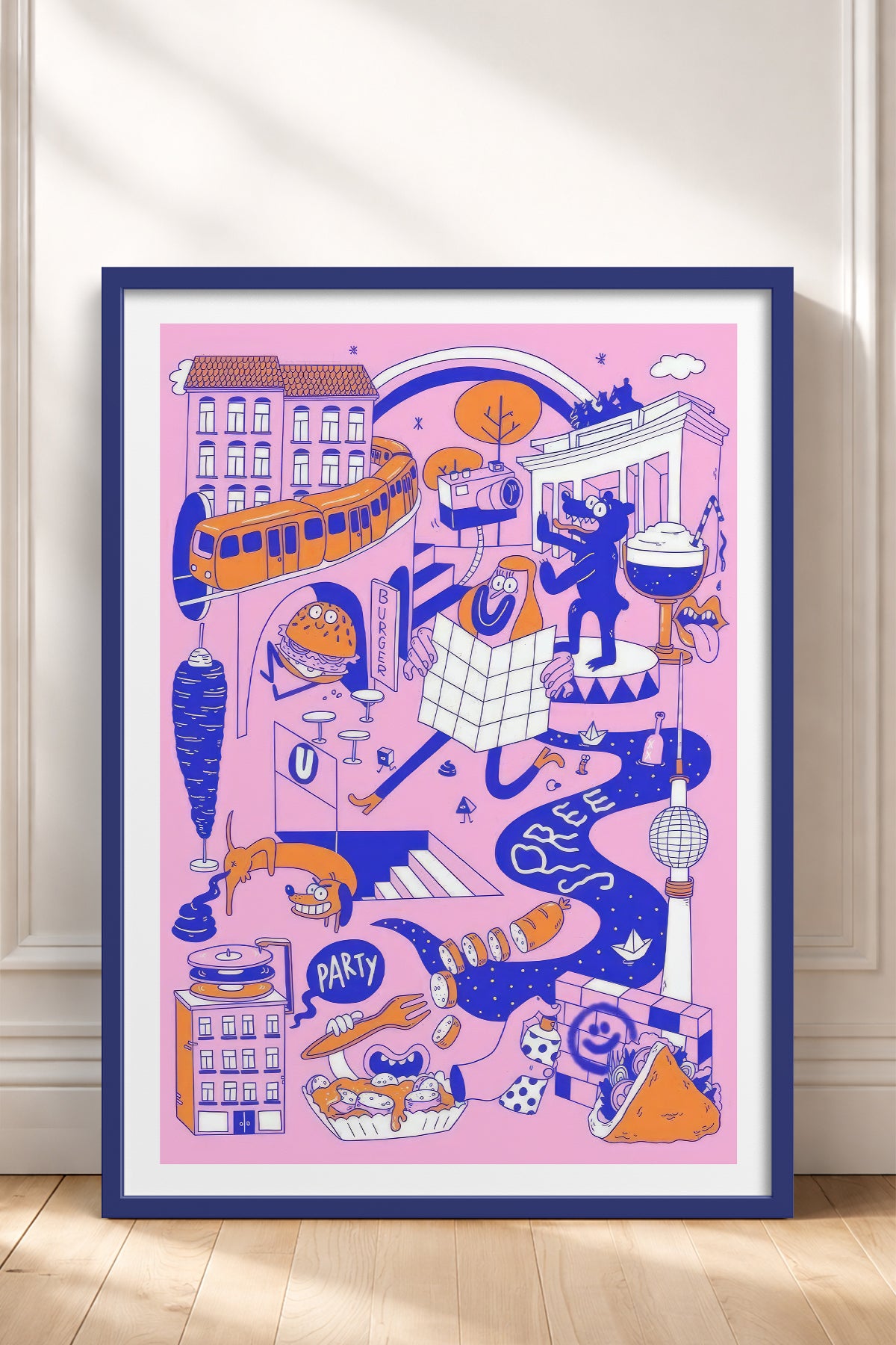 HOMEPACK Ahşap Çerçeveli Tablo Çerçeveli Poster Sanatsal Modern Duvar Dekoru TK-825