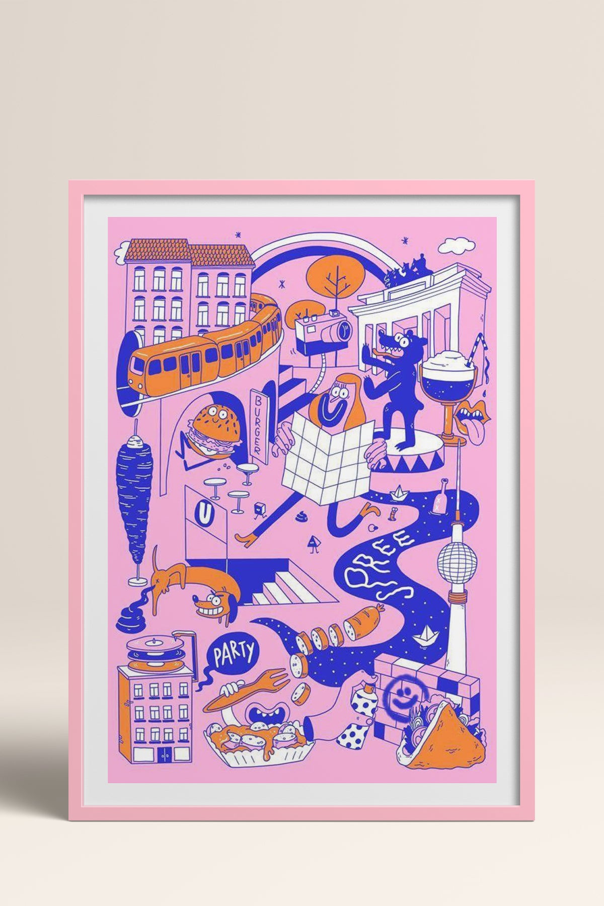 HOMEPACK Ahşap Çerçeveli Tablo Çerçeveli Poster Sanatsal Modern Duvar Dekoru TK-825