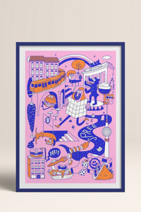 HOMEPACK Ahşap Çerçeveli Tablo Çerçeveli Poster Sanatsal Modern Duvar Dekoru TK-825