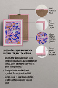 HOMEPACK Ahşap Çerçeveli Tablo Çerçeveli Poster Sanatsal Modern Duvar Dekoru TK-825