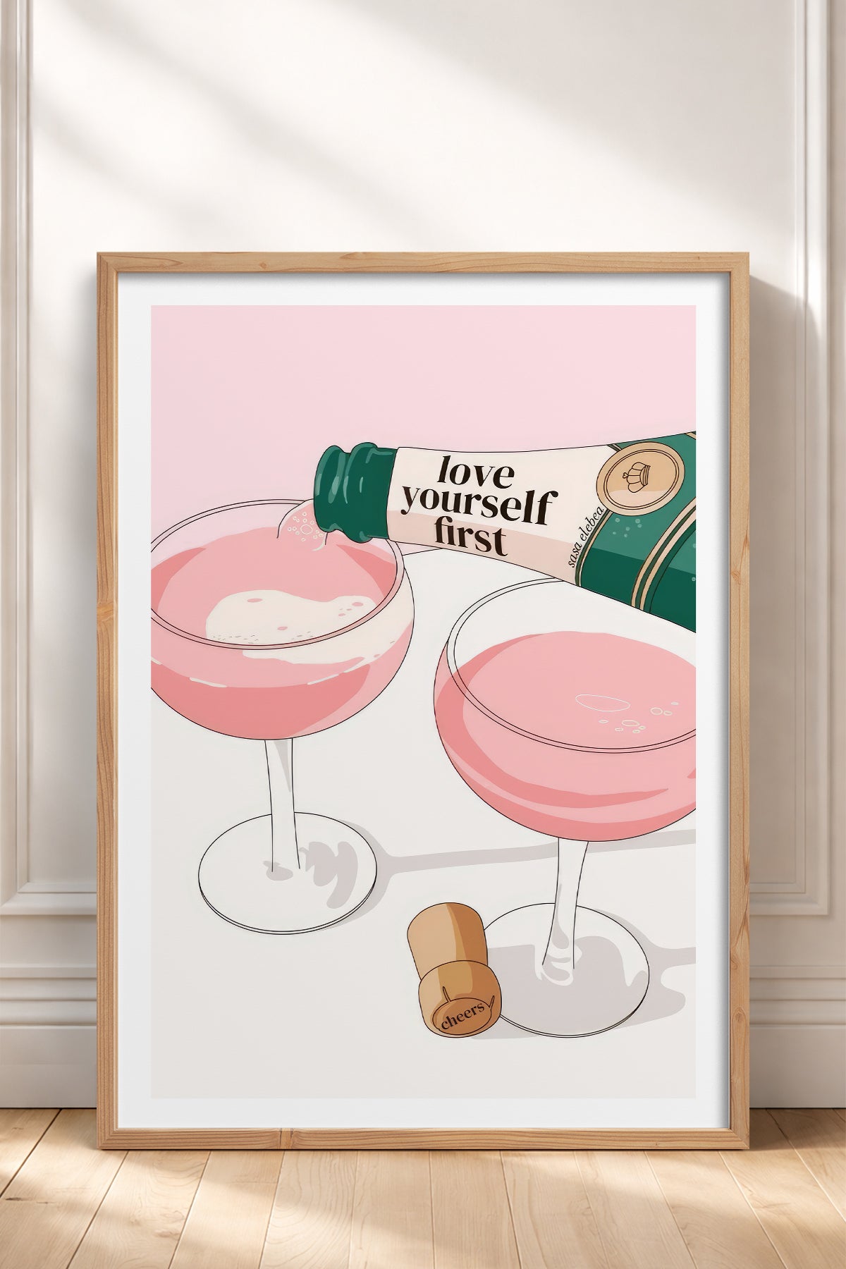 HOMEPACK Ahşap Çerçeveli Tablo Çerçeveli Poster Sanatsal Modern Duvar Dekoru TK-826