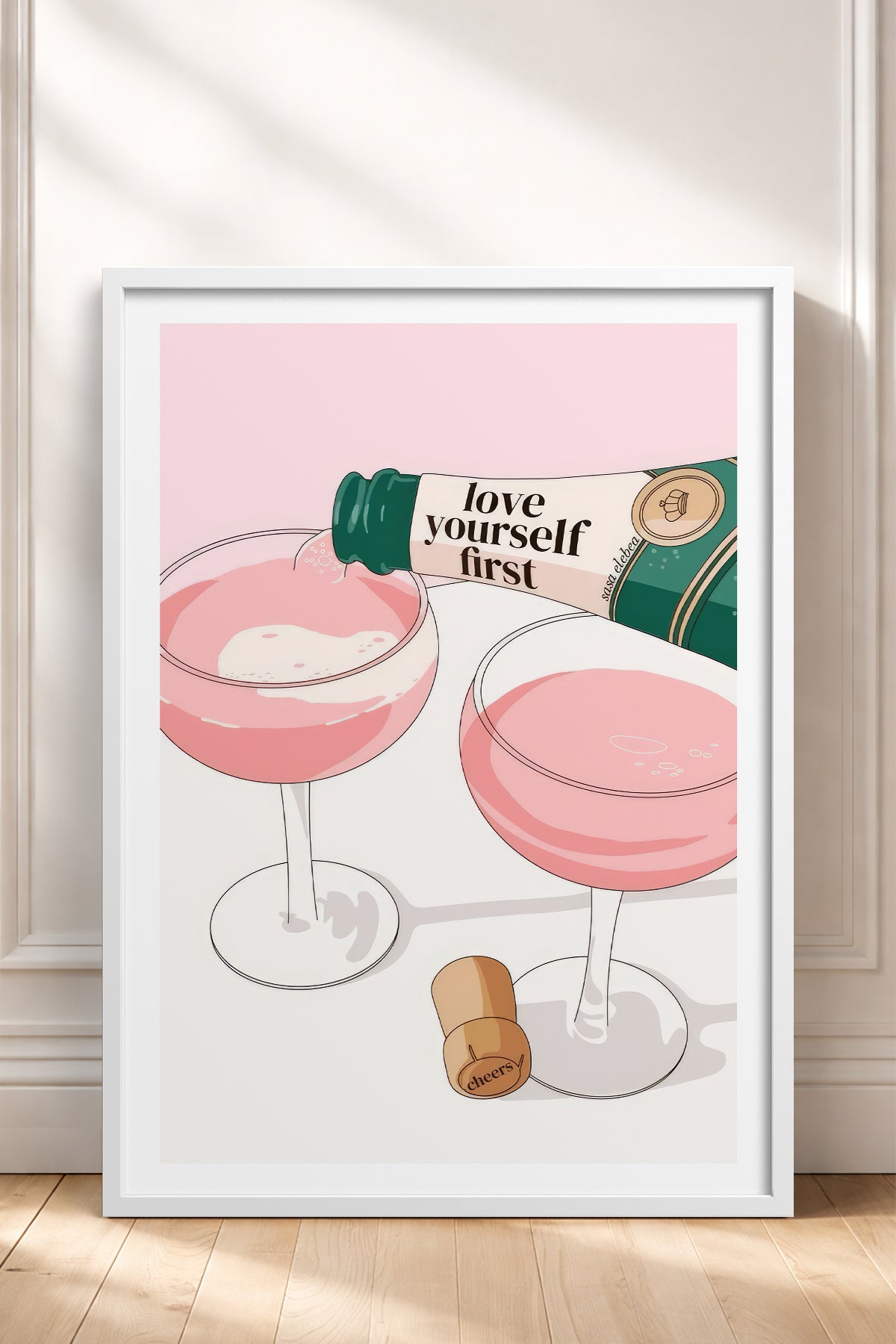 HOMEPACK Ahşap Çerçeveli Tablo Çerçeveli Poster Sanatsal Modern Duvar Dekoru TK-826