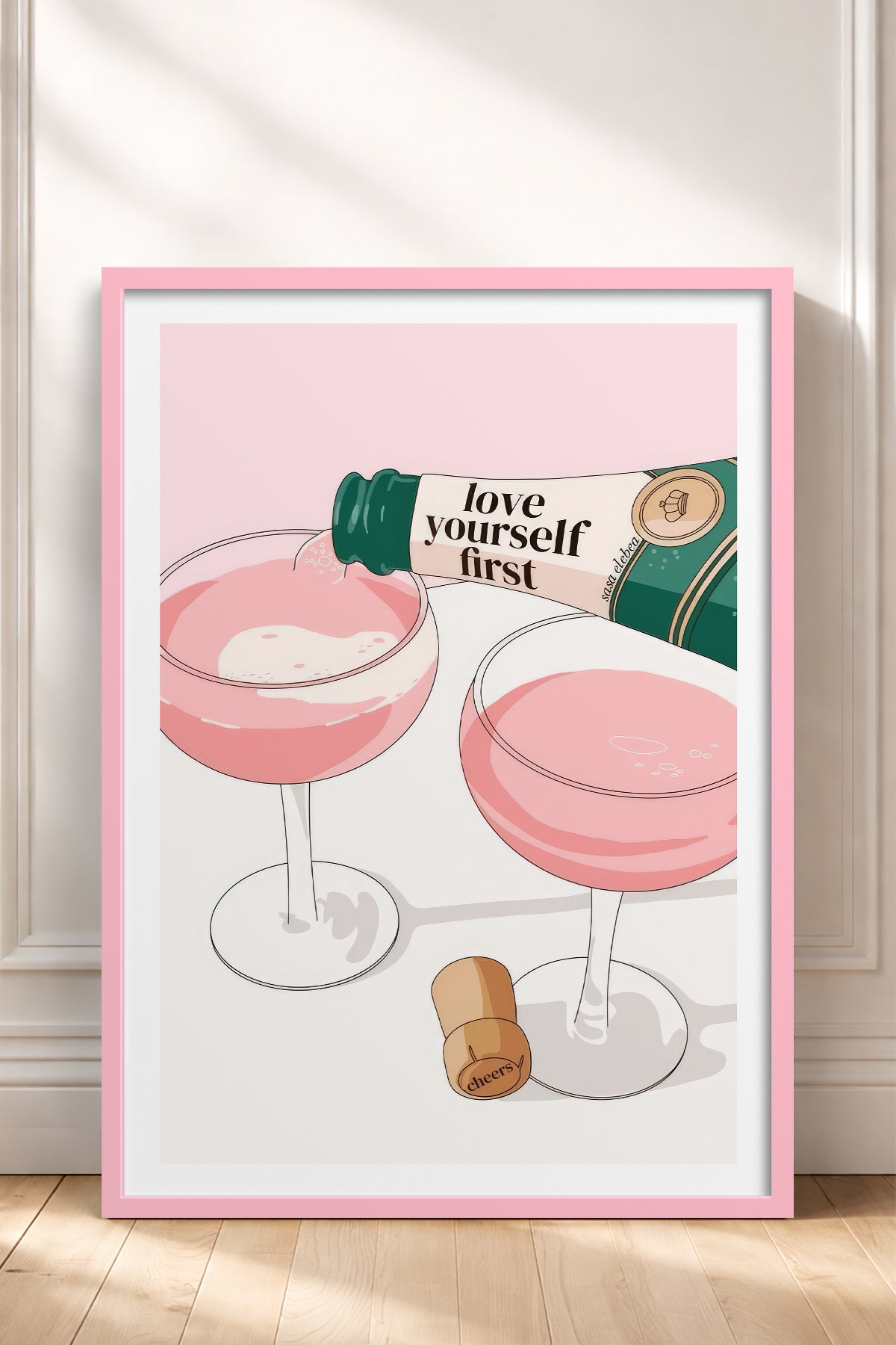 HOMEPACK Ahşap Çerçeveli Tablo Çerçeveli Poster Sanatsal Modern Duvar Dekoru TK-826