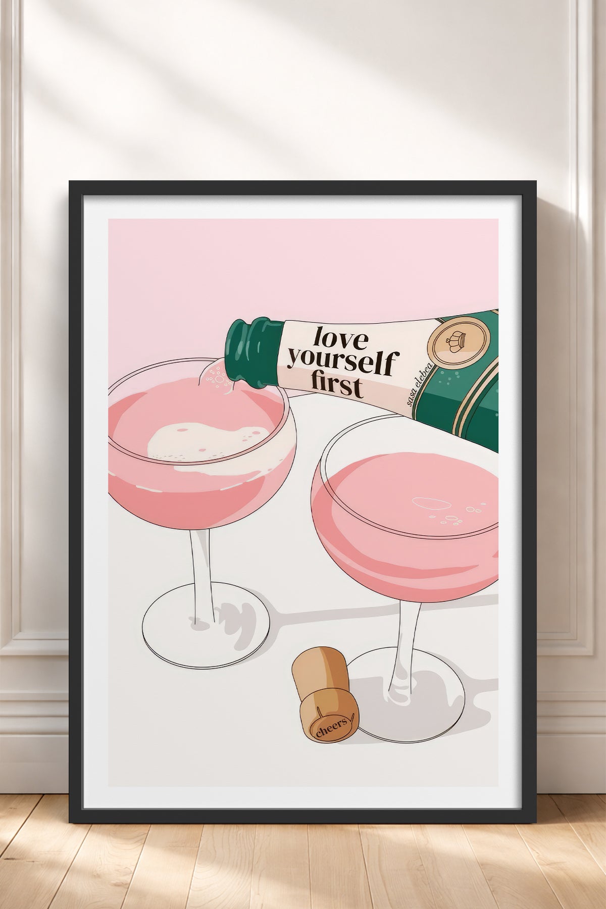 HOMEPACK Ahşap Çerçeveli Tablo Çerçeveli Poster Sanatsal Modern Duvar Dekoru TK-826