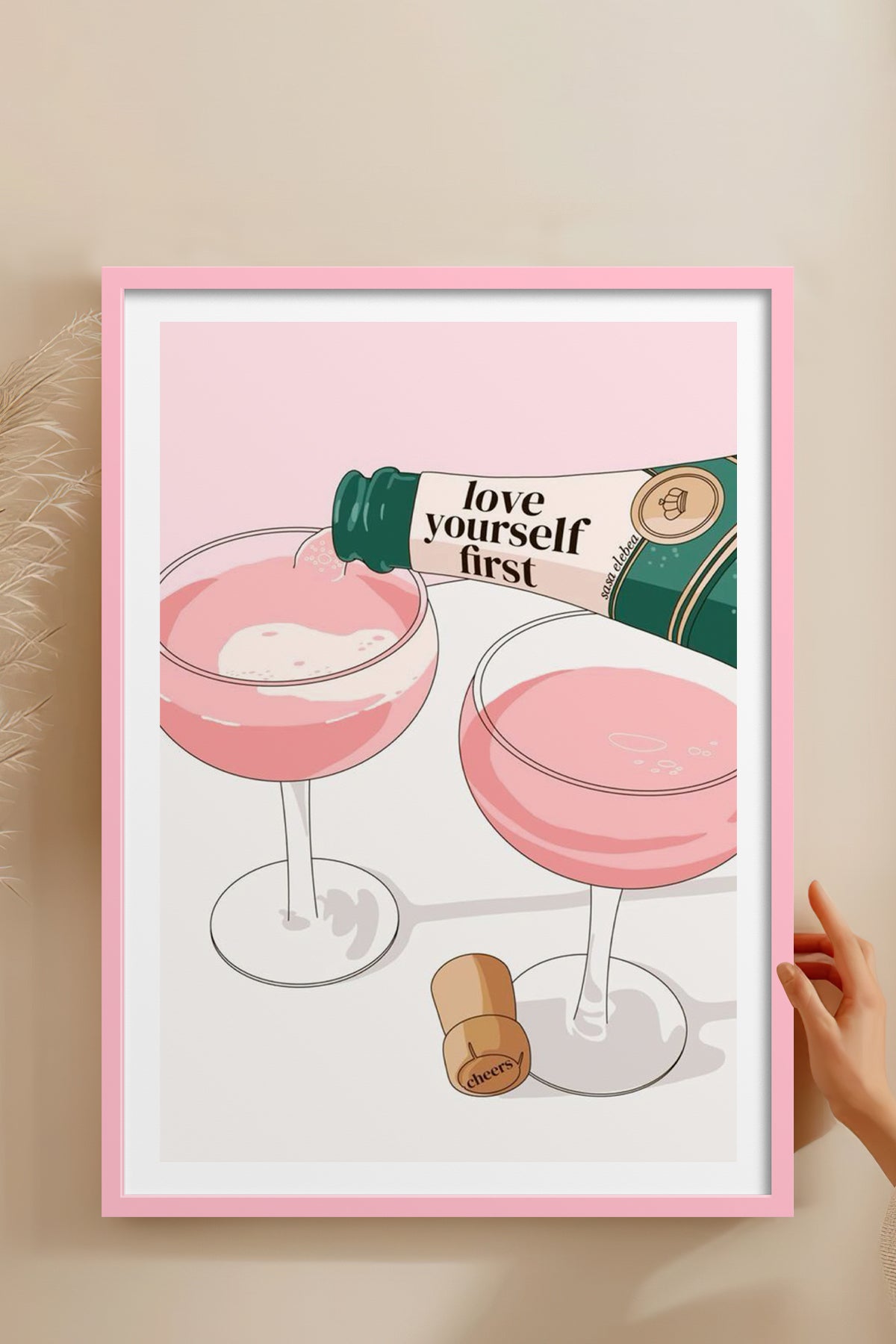 HOMEPACK Ahşap Çerçeveli Tablo Çerçeveli Poster Sanatsal Modern Duvar Dekoru TK-826