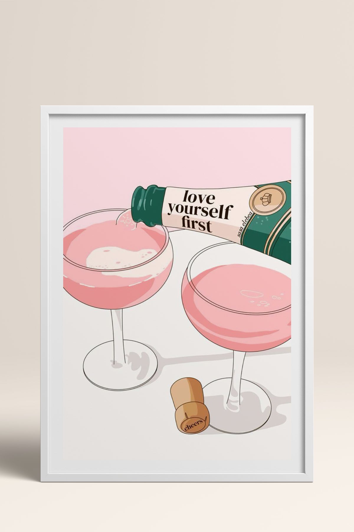 HOMEPACK Ahşap Çerçeveli Tablo Çerçeveli Poster Sanatsal Modern Duvar Dekoru TK-826