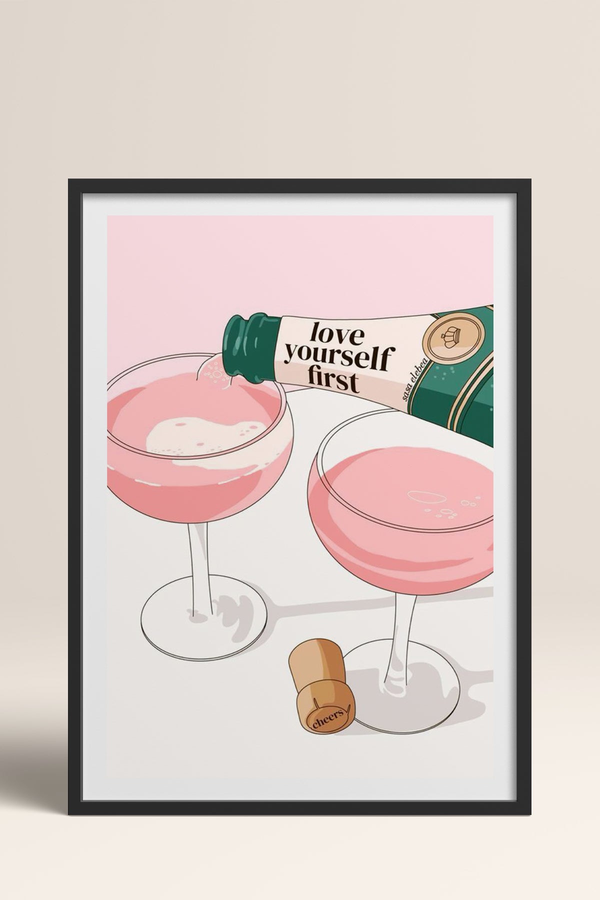 HOMEPACK Ahşap Çerçeveli Tablo Çerçeveli Poster Sanatsal Modern Duvar Dekoru TK-826