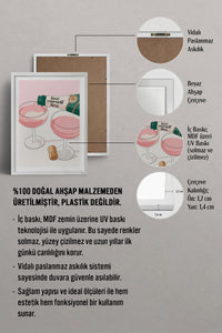 HOMEPACK Ahşap Çerçeveli Tablo Çerçeveli Poster Sanatsal Modern Duvar Dekoru TK-826