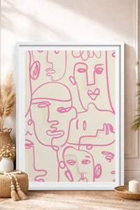 HOMEPACK Ahşap Çerçeveli Tablo Çerçeveli Poster Sanatsal Modern Duvar Dekoru TK-827