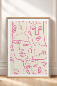 HOMEPACK Ahşap Çerçeveli Tablo Çerçeveli Poster Sanatsal Modern Duvar Dekoru TK-827