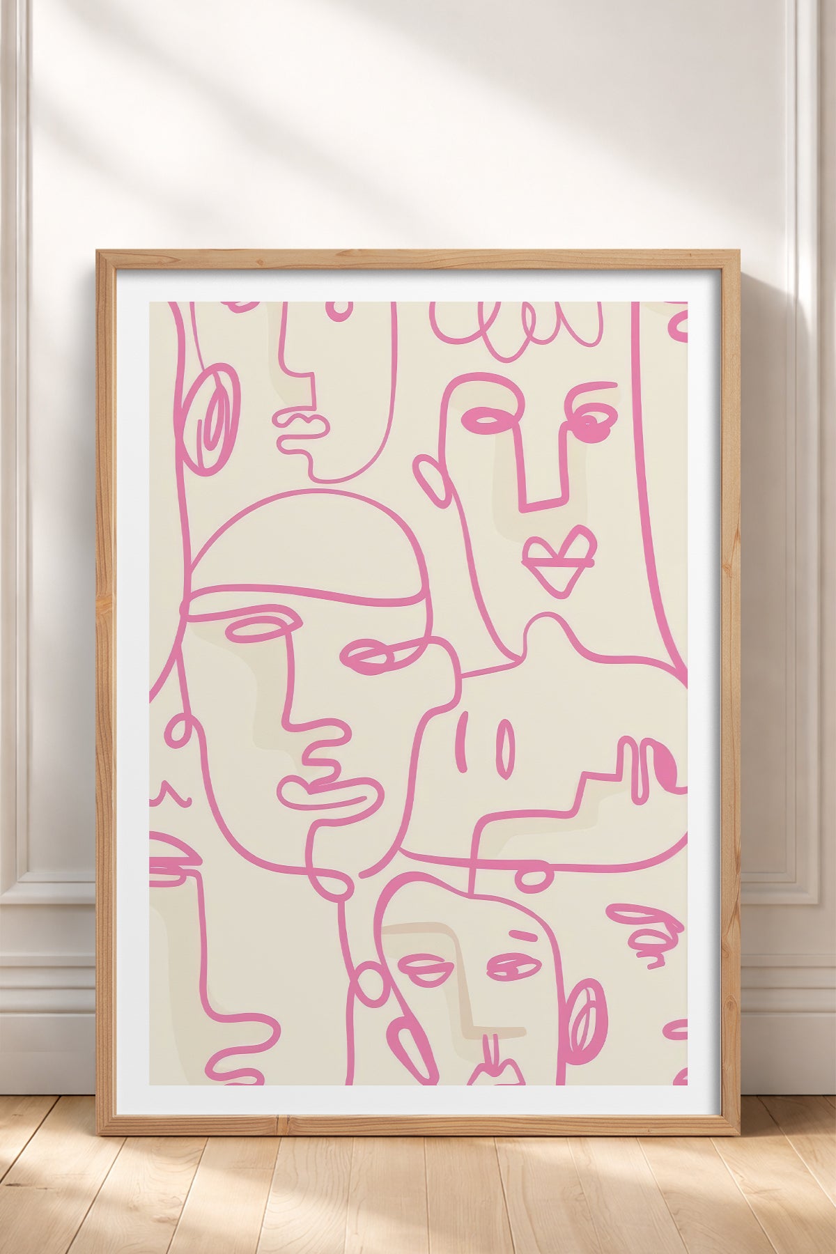 HOMEPACK Ahşap Çerçeveli Tablo Çerçeveli Poster Sanatsal Modern Duvar Dekoru TK-827