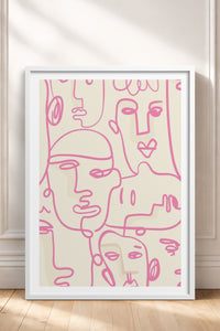 HOMEPACK Ahşap Çerçeveli Tablo Çerçeveli Poster Sanatsal Modern Duvar Dekoru TK-827