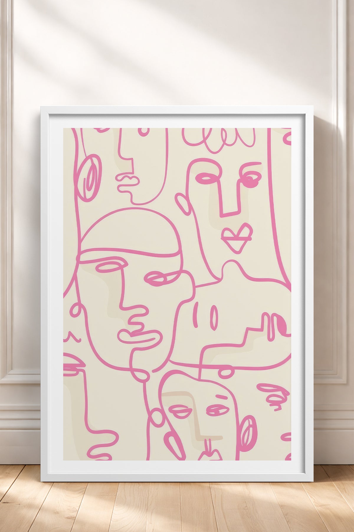 HOMEPACK Ahşap Çerçeveli Tablo Çerçeveli Poster Sanatsal Modern Duvar Dekoru TK-827