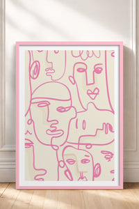HOMEPACK Ahşap Çerçeveli Tablo Çerçeveli Poster Sanatsal Modern Duvar Dekoru TK-827