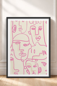 HOMEPACK Ahşap Çerçeveli Tablo Çerçeveli Poster Sanatsal Modern Duvar Dekoru TK-827