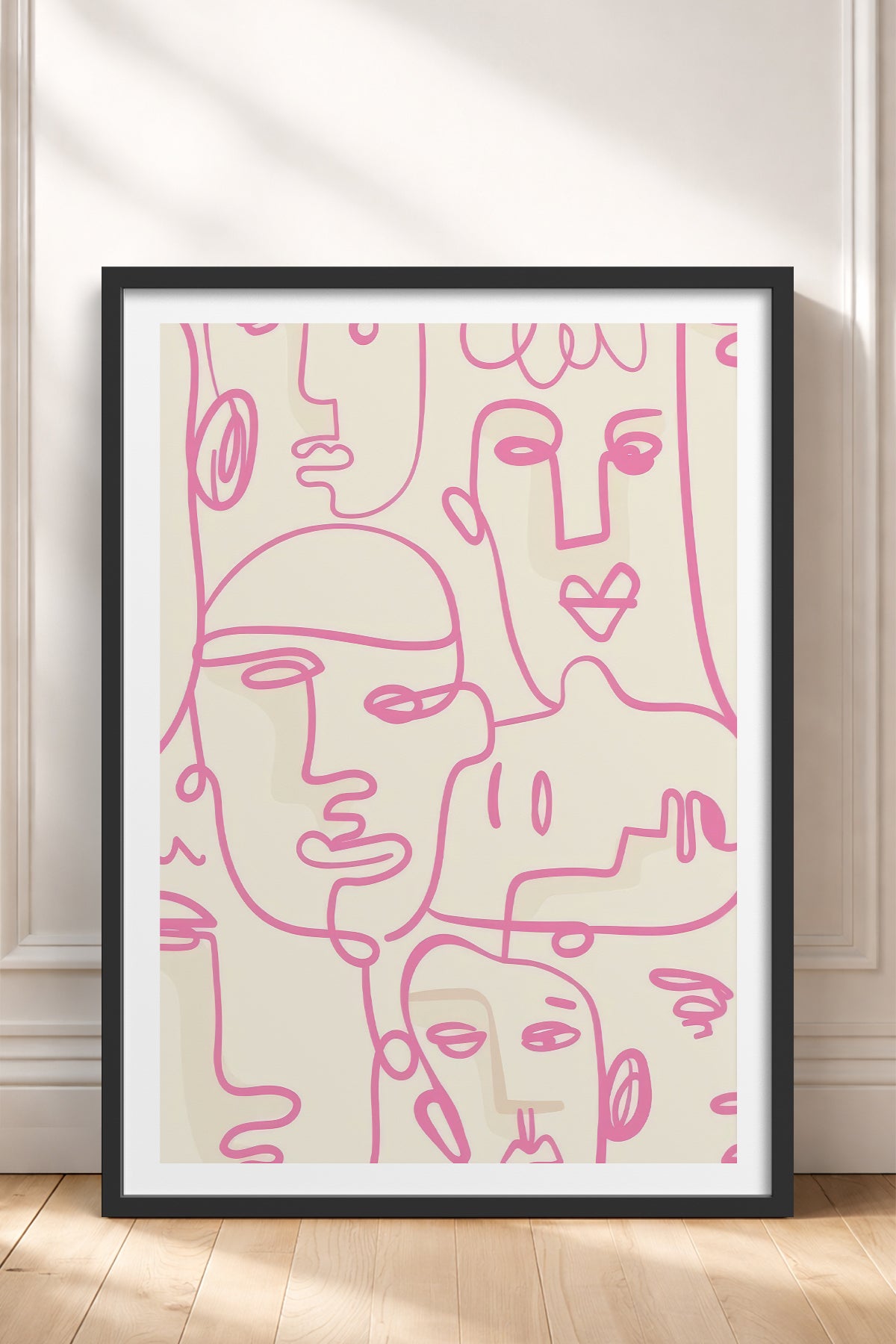 HOMEPACK Ahşap Çerçeveli Tablo Çerçeveli Poster Sanatsal Modern Duvar Dekoru TK-827