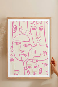 HOMEPACK Ahşap Çerçeveli Tablo Çerçeveli Poster Sanatsal Modern Duvar Dekoru TK-827