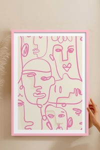 HOMEPACK Ahşap Çerçeveli Tablo Çerçeveli Poster Sanatsal Modern Duvar Dekoru TK-827