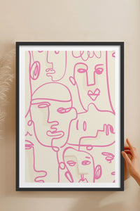 HOMEPACK Ahşap Çerçeveli Tablo Çerçeveli Poster Sanatsal Modern Duvar Dekoru TK-827